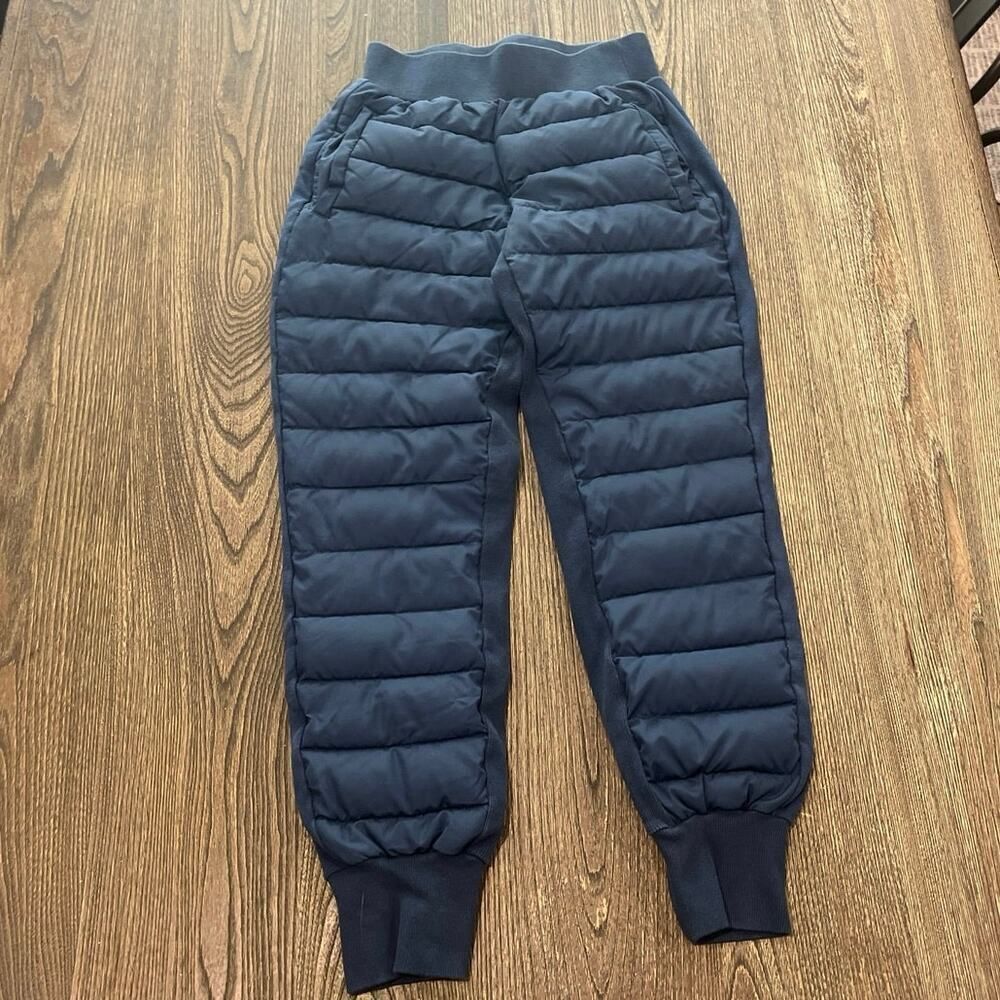 Fabletics Aspen Puffer Jogger Side Pockets Elastic Waist Navy Blue Size XXS